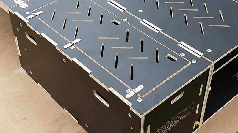 Finger joint - Pieces held together using M-6 screws and t-nuts