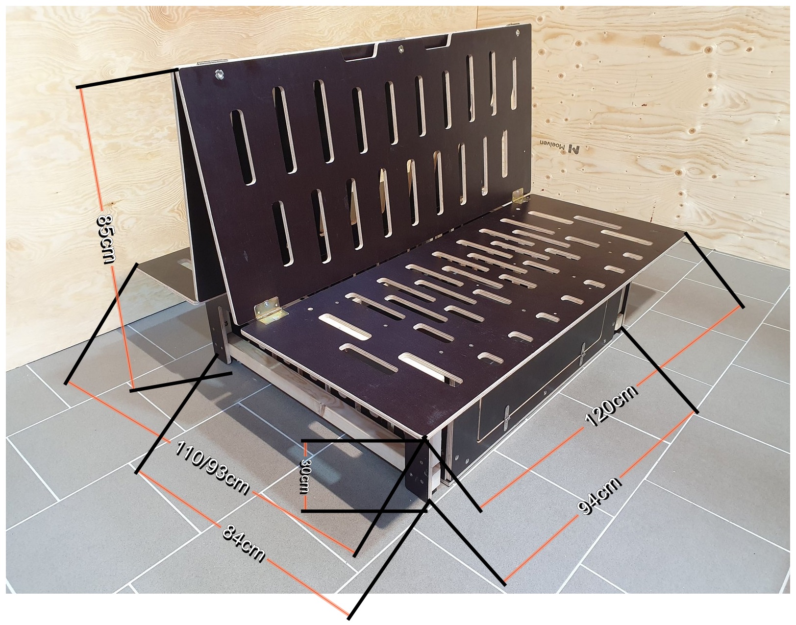 Camper Box - Model 01 - dimensions as bench/sofa